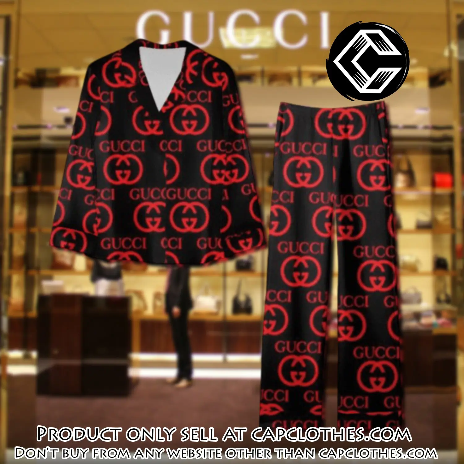 Trending luxury gc satin pajama set pjs1063 cc1816795